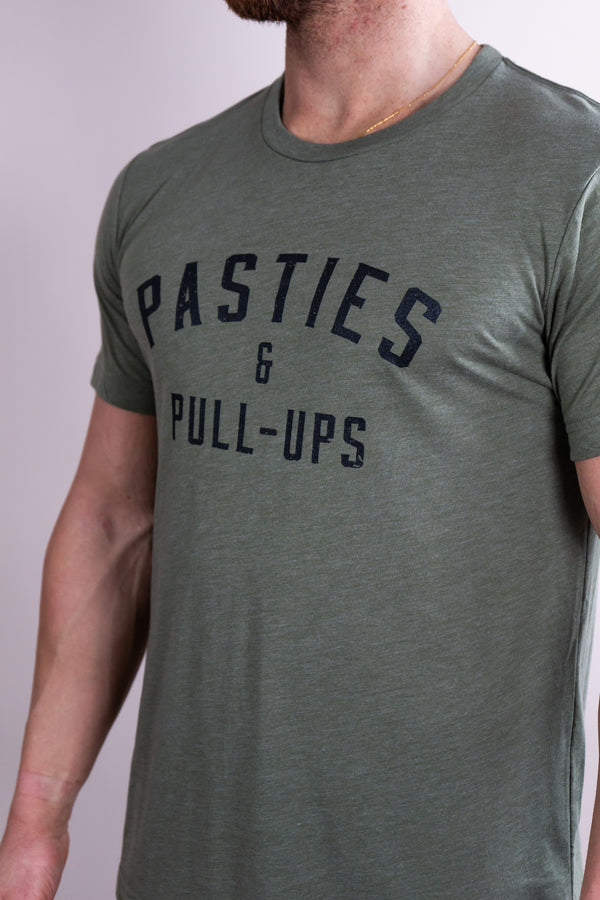 Pasties & Pull-Ups - Olive Green with Black Block